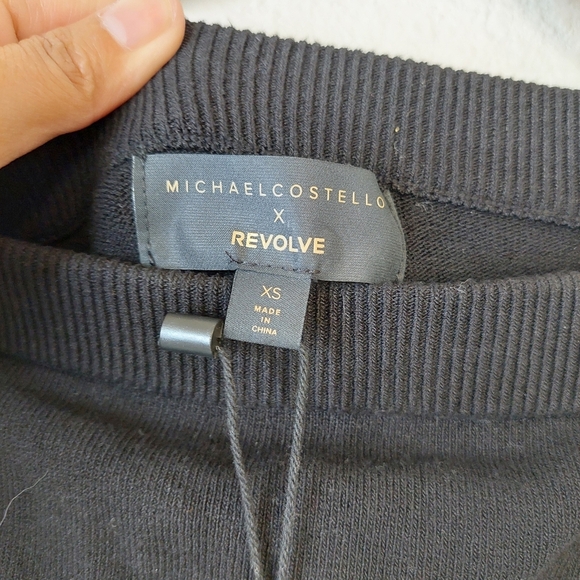 Michael Costello X Revolve Off Shoulder Bodycon Maxi‎ Dress in Black Size XS NWT - Picture 8 of 12